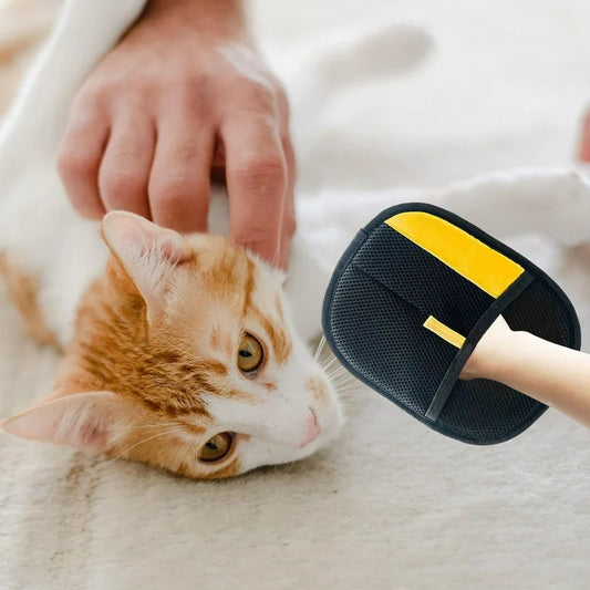 Cat Hair Removal Glove Yellow