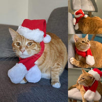 Christmas Outfit, Hat & Scarf Set for Pets
