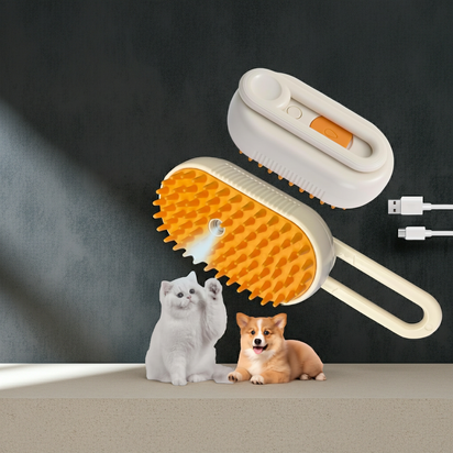 3-in-1 Electric Steam Pet Grooming Brush