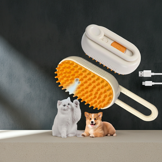 3-in-1 Electric Steam Pet Grooming Brush